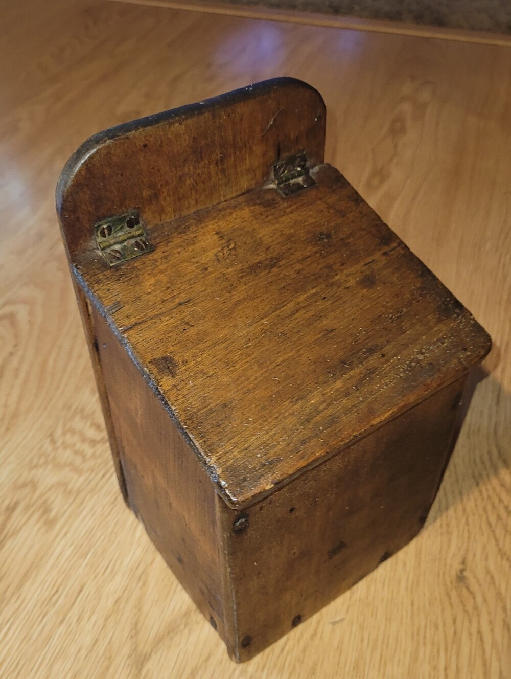 Vintage Wooden Salt Box